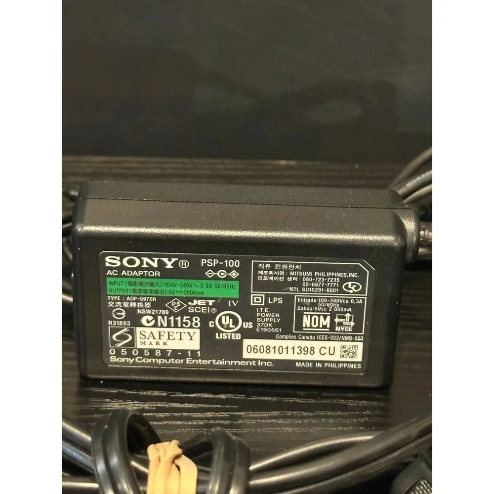 Sony PSP-100 AC Adaptor Power Supply Charger 5V 2000mA for PSP 1000 2000 3000